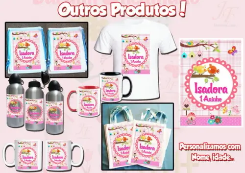Bolsinha Ecobag Sacolinha Personalizada Jardim Encantado