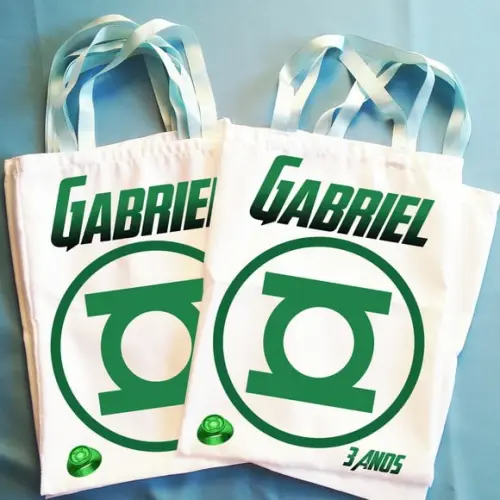Bolsinha Ecobag Sacolinha Personalizada Lanterna Verde