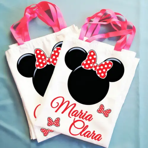 Bolsinha Ecobag Sacolinha Personalizada Minnie