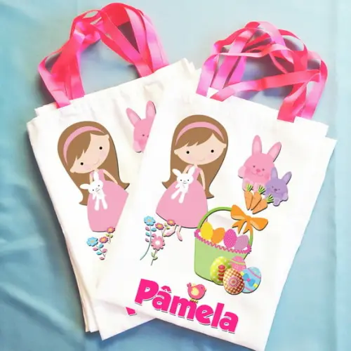 Bolsinha Ecobag Sacolinha Personalizada Páscoa