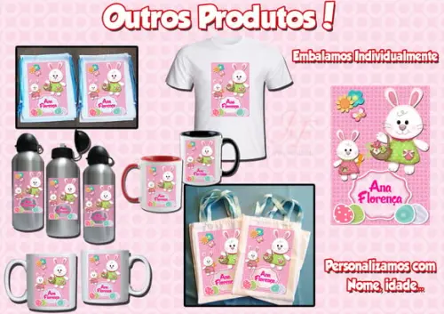 Bolsinha Ecobag Sacolinha Personalizada Páscoa