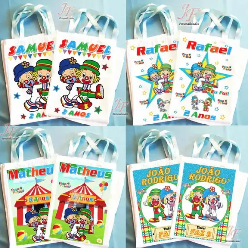 Bolsinha Ecobag Sacolinha Personalizada Patati Patatá