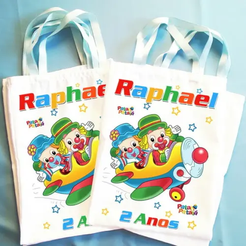 Bolsinha Ecobag Sacolinha Personalizada Patati Patatá