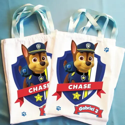 Bolsinha Ecobag Sacolinha Personalizada Patrulha Canina