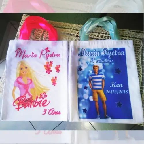 Bolsinha Ecobag Sacolinha Personalizada Princesa Barbie