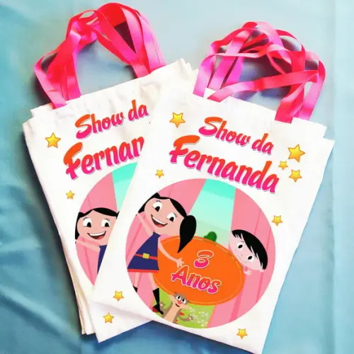 Bolsinha Ecobag Sacolinha Personalizada Show da Luna