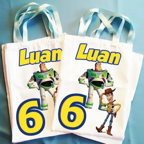 Bolsinha Ecobag Sacolinha Personalizada Toy Story
