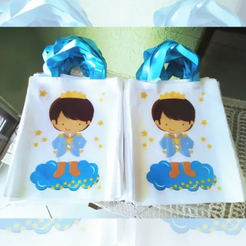 Bolsinha Ecobag Sacolinhas Personalizadas Pequeno Príncipe