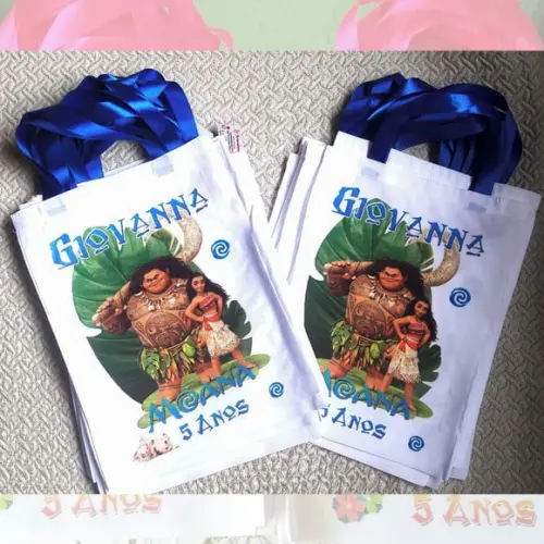 Bolsinha Personalizada Ecobag Sacolinha Moana