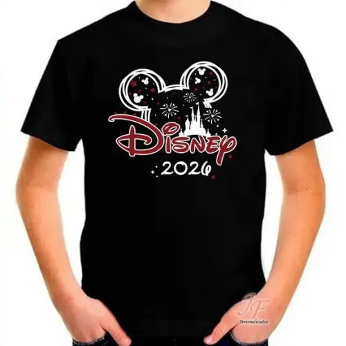Camisa Viagem Família Disney | 100% Algodão | 10 Unidades