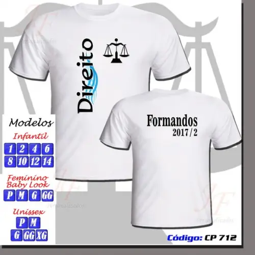 Camiseta Direito Personalizada