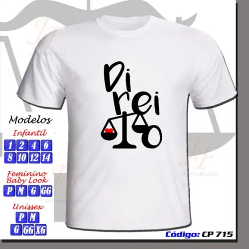 Camiseta Direito Personalizada