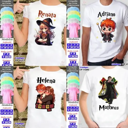 Camiseta Harry Potter | 03 Unidades | Viagem Disney