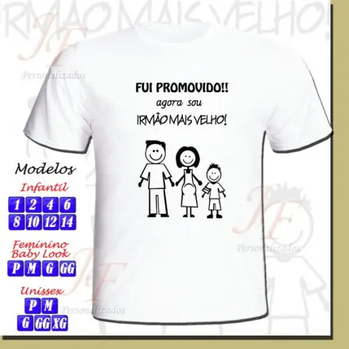 Camiseta Irmão mais velho Personalizada
