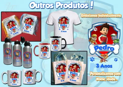 Camiseta Patrulha Canina Personalizada
