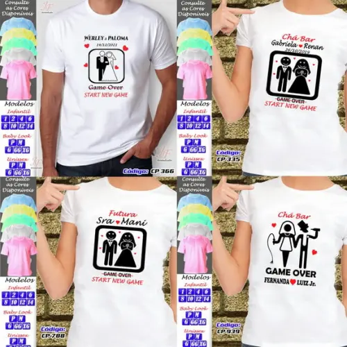Camiseta Personalizada New Game Chá de Barnela
