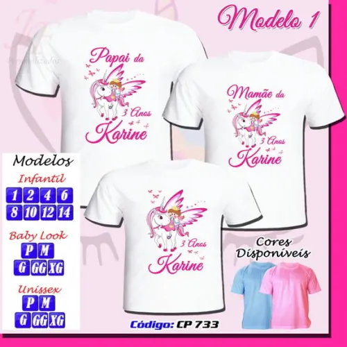 Camiseta Personalizada Unicórnio