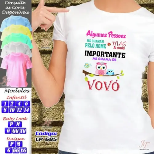 Camiseta Vovó Personalizada