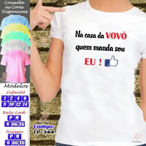 Camiseta Vovô Personalizada