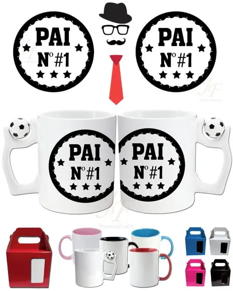 Caneca em Cerâmica 350 ml Personalizada Dia dos Pais