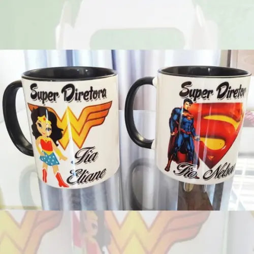 Caneca em Cerâmica 350 ml Professora ou Diretora
