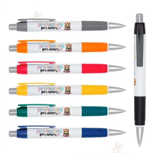 Canetas Personalizadas | 100 Unidades | Nome, Logomarca