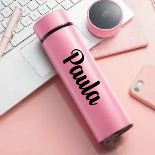 Garrafa Personalizada Inox 500ml Led Temperatura 23 Unidades