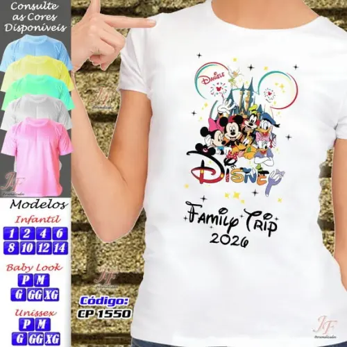 Camisetas Family Trip Personalizadas | 07 Unidades | Camisa Viage