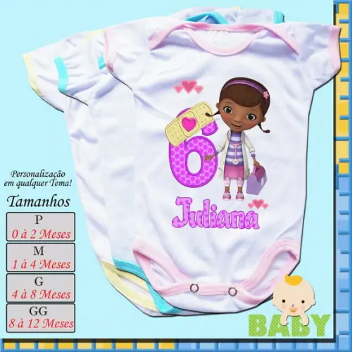 Kit com 12 Body Bebê Infantil Personalizado_Mêsversário