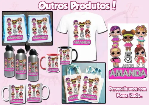Mochilinha Ecobag Personalizada Boneca Lol Surprise