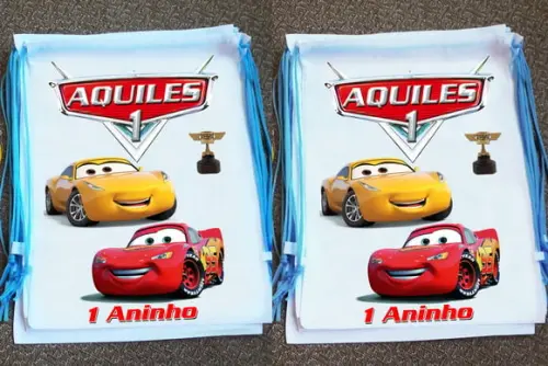 Mochilinha Ecobag Personalizada Macqueen Filme Carros