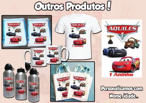 Mochilinha Ecobag Personalizada Macqueen Filme Carros