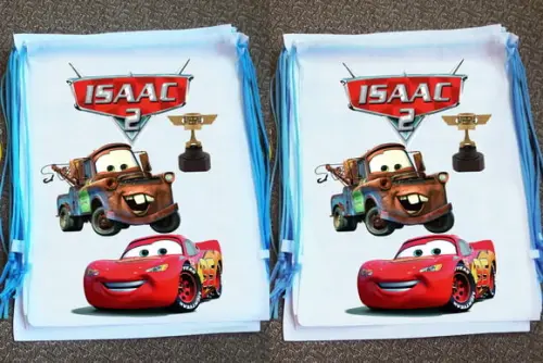 Mochilinha Ecobag Personalizada Macqueen Filme Carros