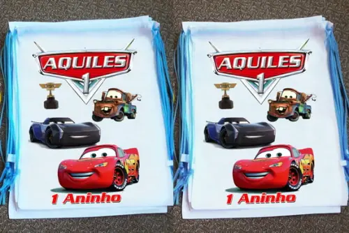 Mochilinha Ecobag Personalizada Macqueen Filme Carros
