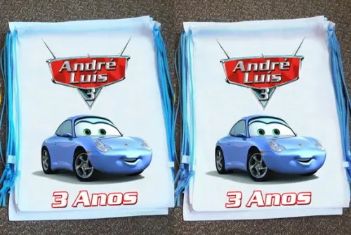 Mochilinha Ecobag Personalizada Macqueen Filme Carros