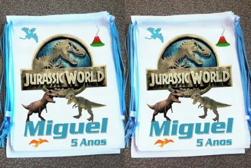 Mochilinha Ecobag Sacochila Personalizada Dinossauro