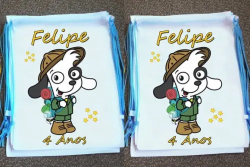 Mochilinha Ecobag Sacochila Personalizada Doky