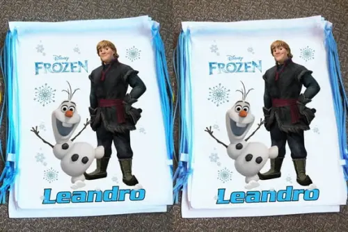 Mochilinha Ecobag Sacochila Personalizada Frozen
