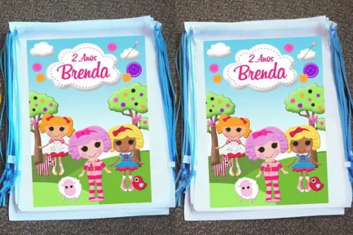 Mochilinha Ecobag Sacochila Personalizada Lalaloopsy