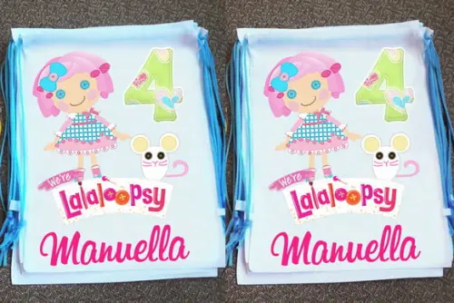 Mochilinha Ecobag Sacochila Personalizada Lalaloopsy