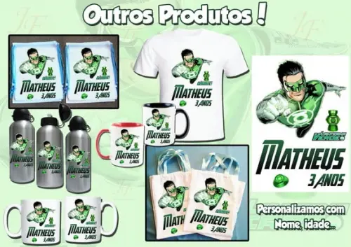 Mochilinha Ecobag Sacochila Personalizada Lanterna Verde