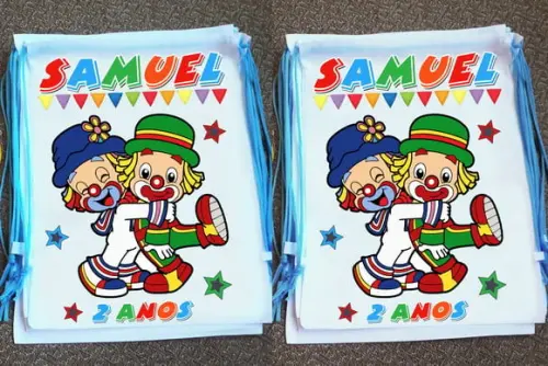 Mochilinha Ecobag Sacochila Personalizada Patati Patatá