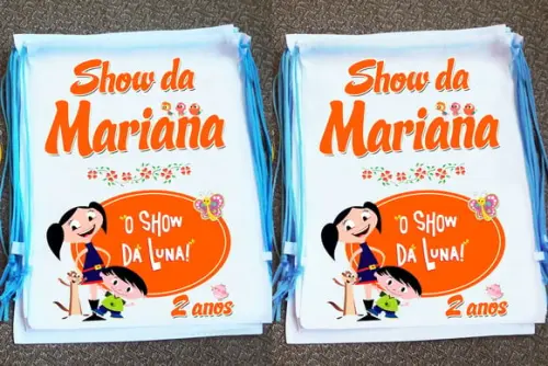 Mochilinha Ecobag Show da Luna Personalizada