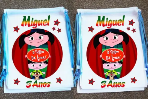 Mochilinha Ecobag Show da Luna Personalizada