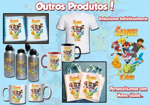 Mochilinha Pokemon Personalizada