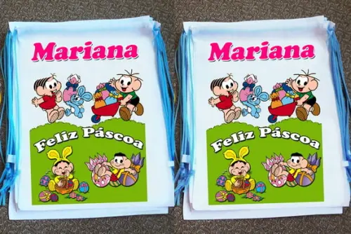 Mochinha Ecobag Sacochila Personalizada Páscoa