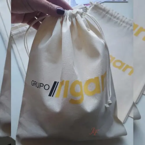 Saquinhos 25 x 30cm Personalizados Algodão Cru Lembrancinhas