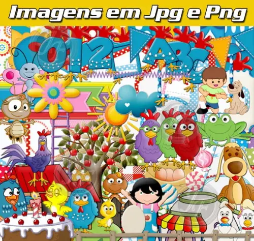Scrapbook Digital Galinha Pintadinha