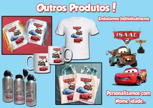 Squeeze Alumínio 500 ml Macqueen Filme Carros Personalizada