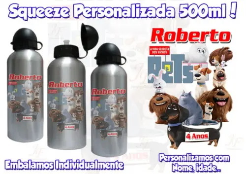 Squeeze Alumínio Filme Pets